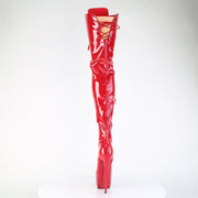 Pleaser JUBILANT-4012 Platform Crotch High Boot (Red Stretch Patent)