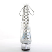 Pleaser KISS-1016C Platform Ankle Boot (Clear/Clear)