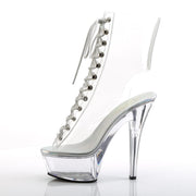 Pleaser KISS-1016C Platform Ankle Boot (Clear/Clear)
