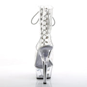 Pleaser KISS-1016C Platform Ankle Boot (Clear/Clear)
