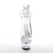 Pleaser KISS-1018C Platform Ankle Boot (Clear/Clear)