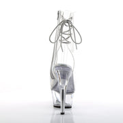 Pleaser KISS-1018C Platform Ankle Boot (Clear/Clear)