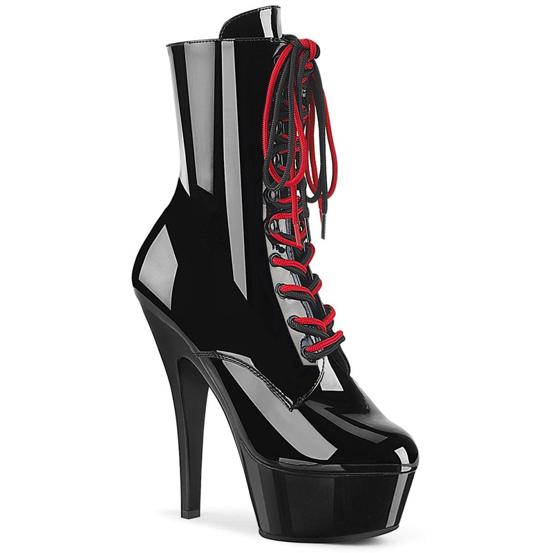 Pleaser KISS-1020-1 Platform Ankle Boot (Black/Black)