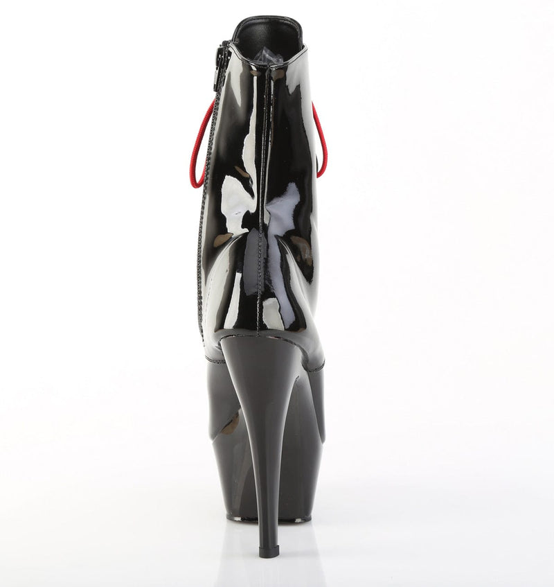 Pleaser KISS-1020-1 Platform Ankle Boot (Black/Black)