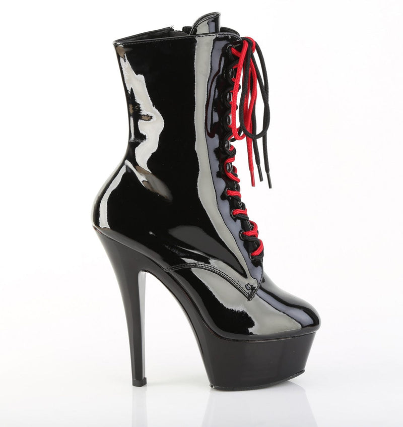 Pleaser KISS-1020-1 Platform Ankle Boot (Black/Black)