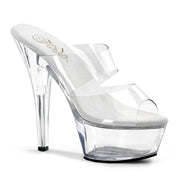 Pleaser KISS-202 Platform Sandal (Clear/Clear)