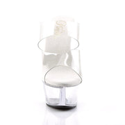 Pleaser KISS-202 Platform Sandal (Clear/Clear)