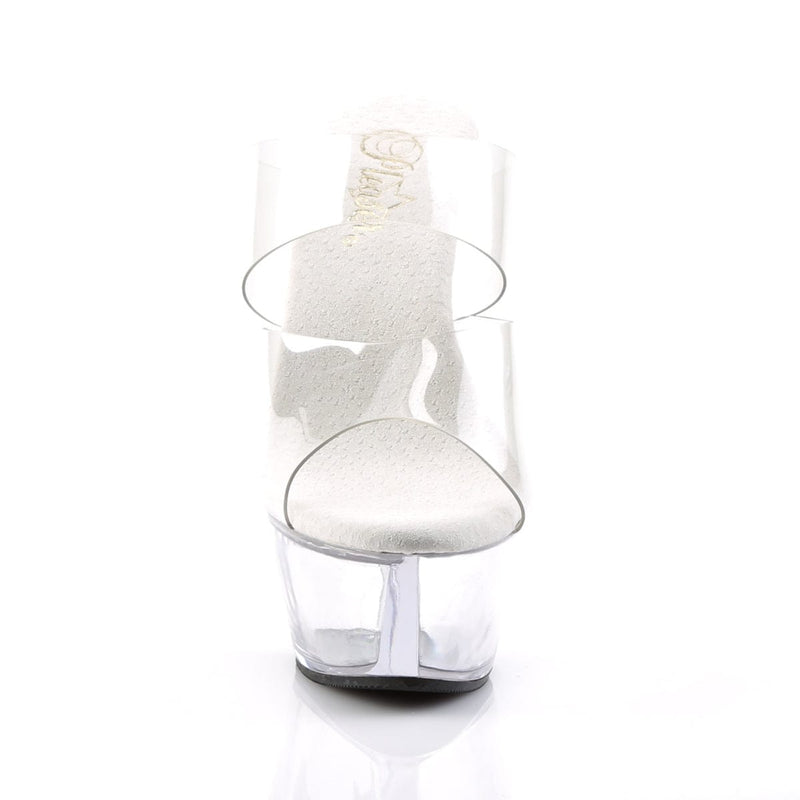 Pleaser KISS-202 Platform Sandal (Clear/Clear)
