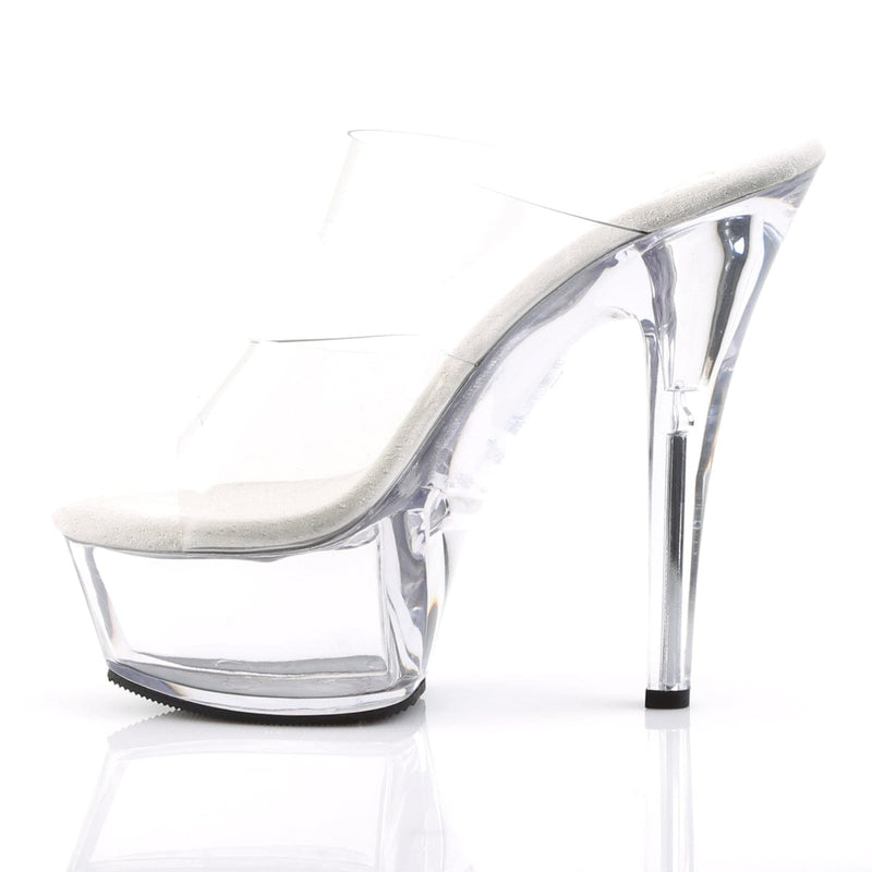 Pleaser KISS-202 Platform Sandal (Clear/Clear)