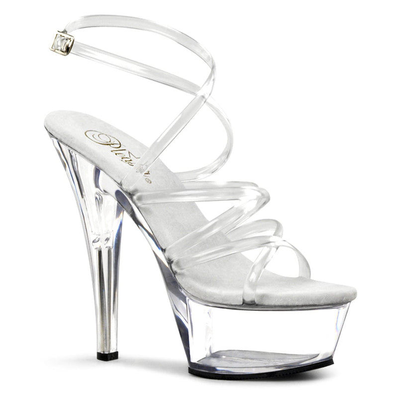 Pleaser KISS-206 Platform Sandal (Clear/Clear)