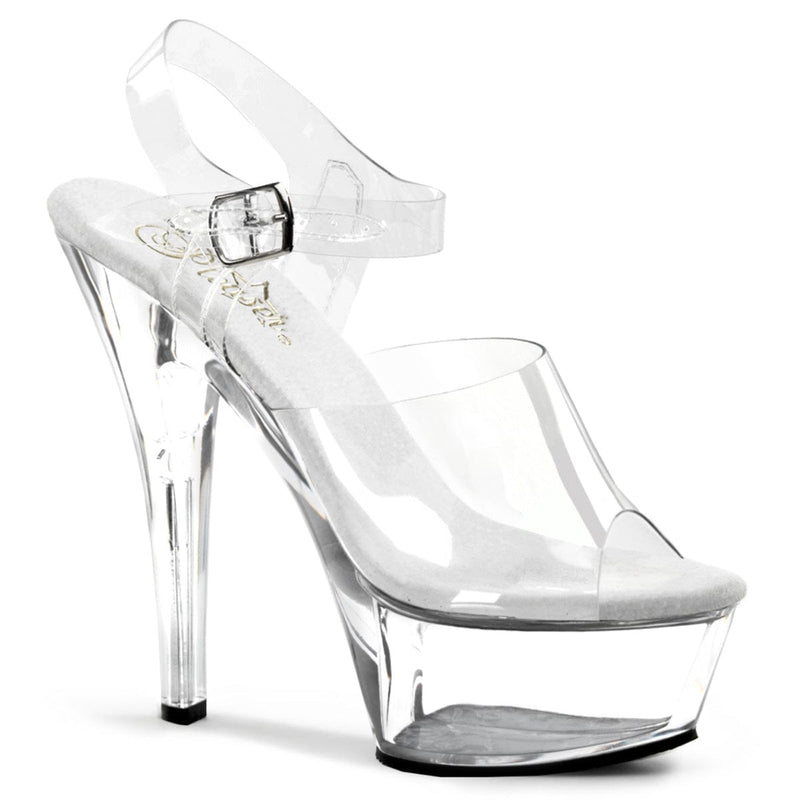 Pleaser KISS-208 Platform Sandal (Clear/Clear) 5