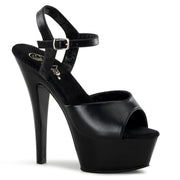 Pleaser KISS-209 Platform Sandal (Black Leather/Black) 5