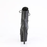 Pleaser KNUCKS-1020 Platform Ankle Boot (Black Faux Le/Black Matte)