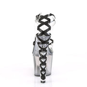 Pleaser LOVESICK-712T Platform Sandal (Clear-Black/Faded Black)