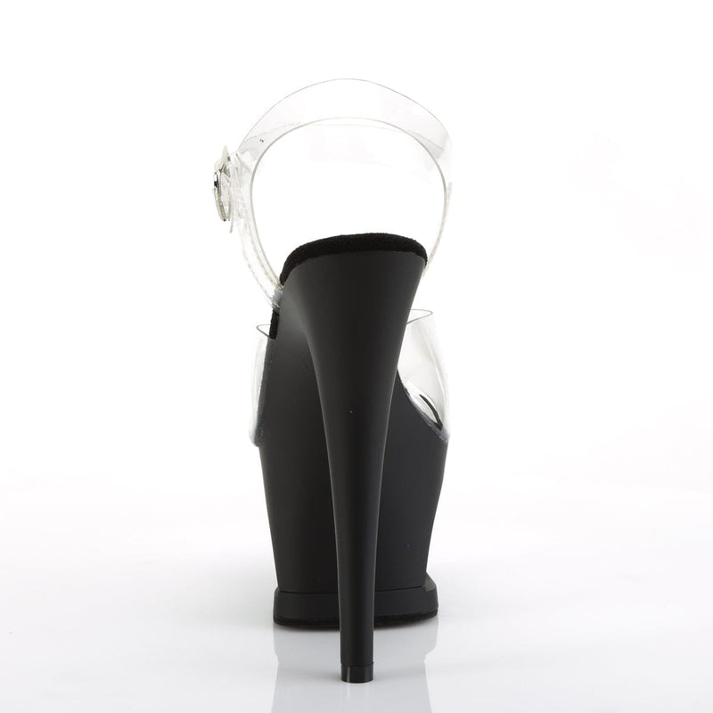 Pleaser MOON-708 Clear/Black Matte