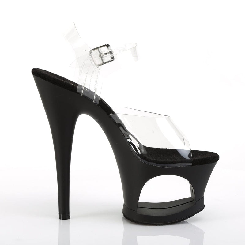 Pleaser MOON-708 Clear/Black Matte