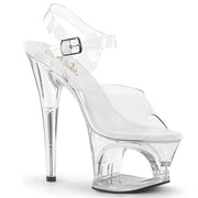 Pleaser MOON-708 Platform Sandal (Clear/Clear)