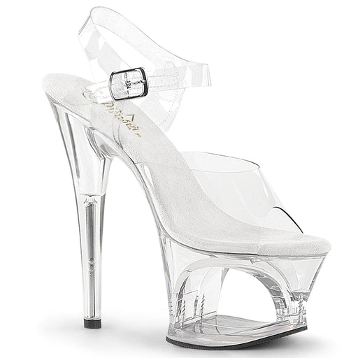Pleaser MOON-708 Platform Sandal (Clear/Clear)