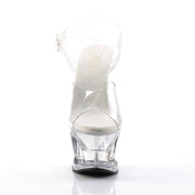 Pleaser MOON-708 Platform Sandal (Clear/Clear)
