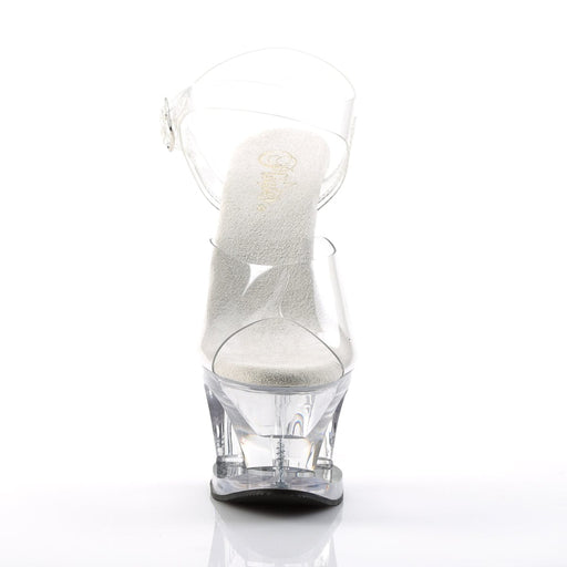 Pleaser MOON-708 Platform Sandal (Clear/Clear)