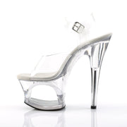 Pleaser MOON-708 Platform Sandal (Clear/Clear)