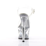 Pleaser MOON-708 Platform Sandal (Clear/Clear)