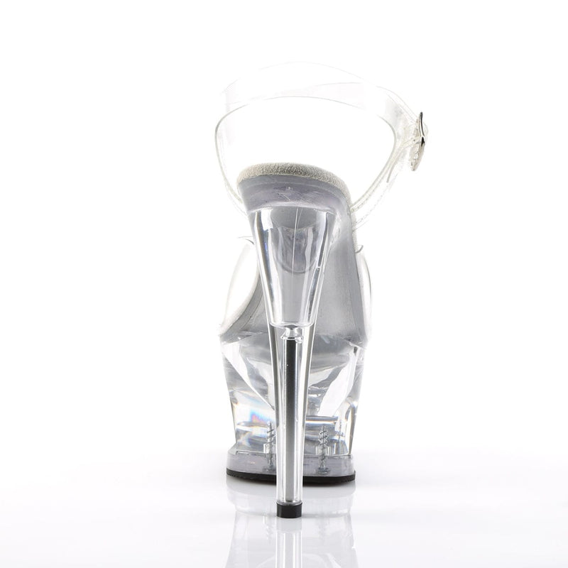 Pleaser MOON-708 Platform Sandal (Clear/Clear)