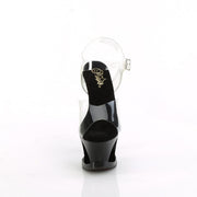 Pleaser MOON-708DIA Platform Sandal (Clear/Black)