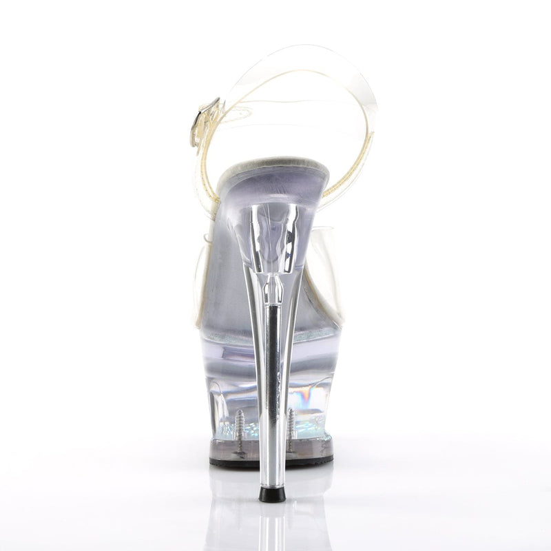 Pleaser MOON-708DM Platform Sandal (Clear/Clear)