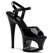 Pleaser MOON-709 Platform Sandal (Black/Black)