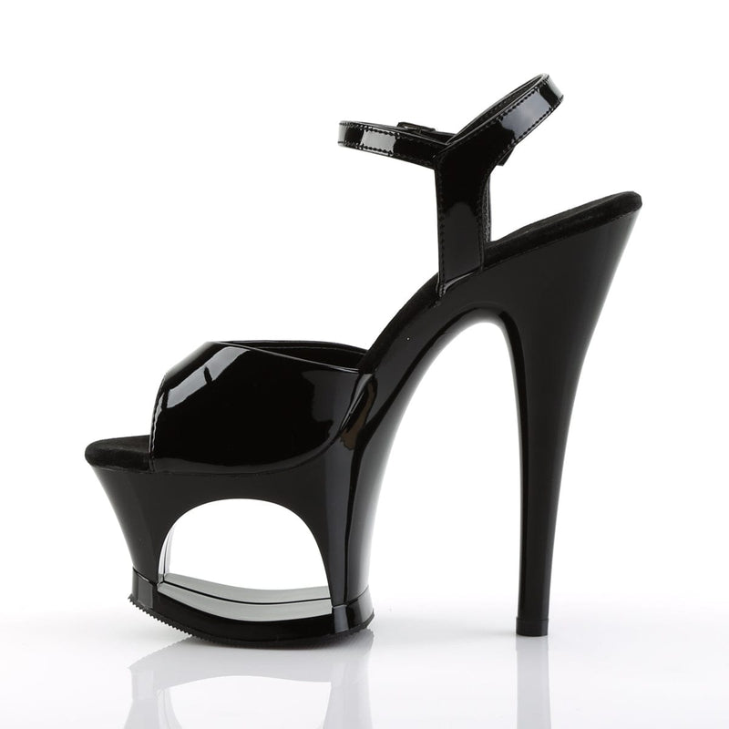 Pleaser MOON-709 Platform Sandal (Black/Black)