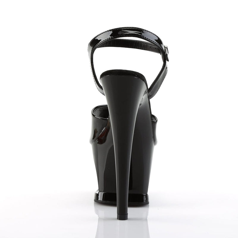 Pleaser MOON-709 Platform Sandal (Black/Black)