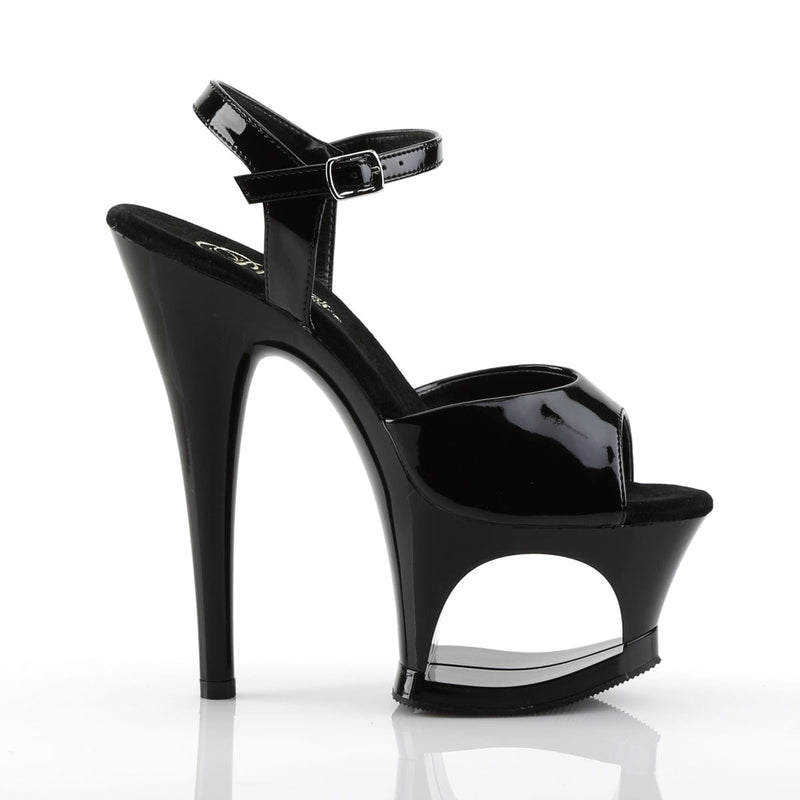 Pleaser MOON-709 Platform Sandal (Black/Black)