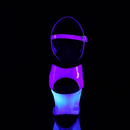 Pleaser MOON-711MER Platform Sandal (Blue Shifting TPU/Blue Ombre)
