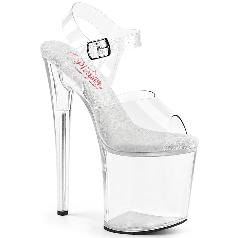 Pleaser NAUGHTY-808 Platform Sandal (Clear/Clear) 5