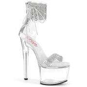 Pleaser PASSION-727RS Platform Sandal (Clear-Silver/Clear) 5