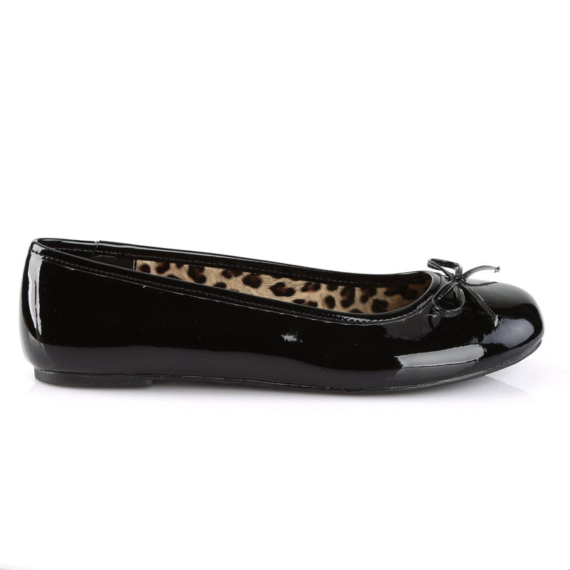Pleaser Pink Label ANNA-01 Flat (Black Patent)