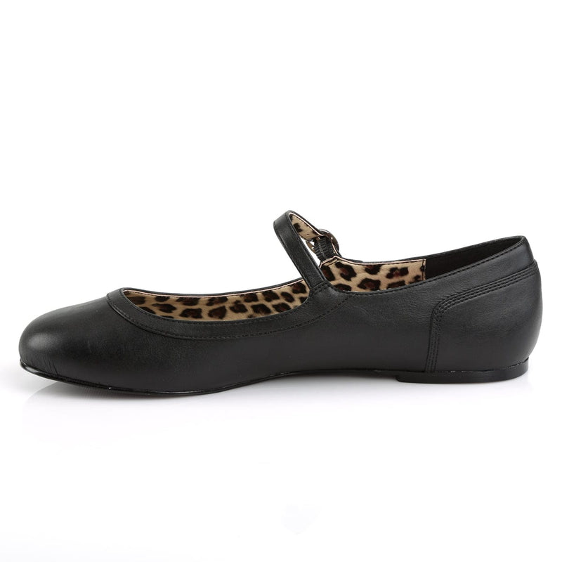 Pleaser Pink Label ANNA-02 Mary Jane (Black Faux Leather)