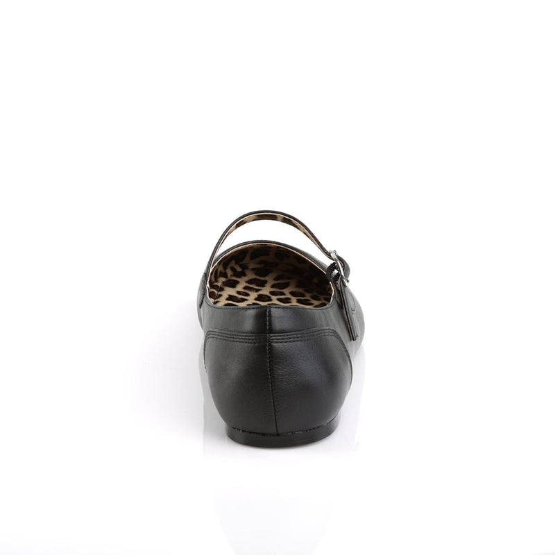 Pleaser Pink Label ANNA-02 Mary Jane (Black Faux Leather)