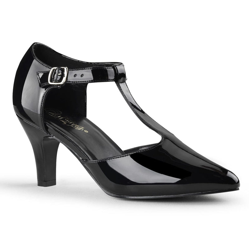 Pleaser Pink Label DIVINE-415 Pump (Black Patent) 9