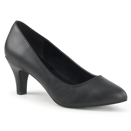 Pleaser Pink Label DIVINE-420 Pump (Black Faux Leather) 9