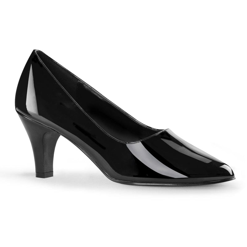 Pleaser Pink Label DIVINE-420 Pump (Black Patent)