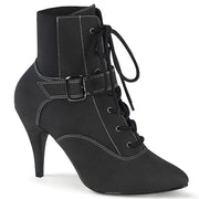 Pleaser Pink Label DREAM-1022 Ankle Boot (Black Faux Nubuck Leather) 9