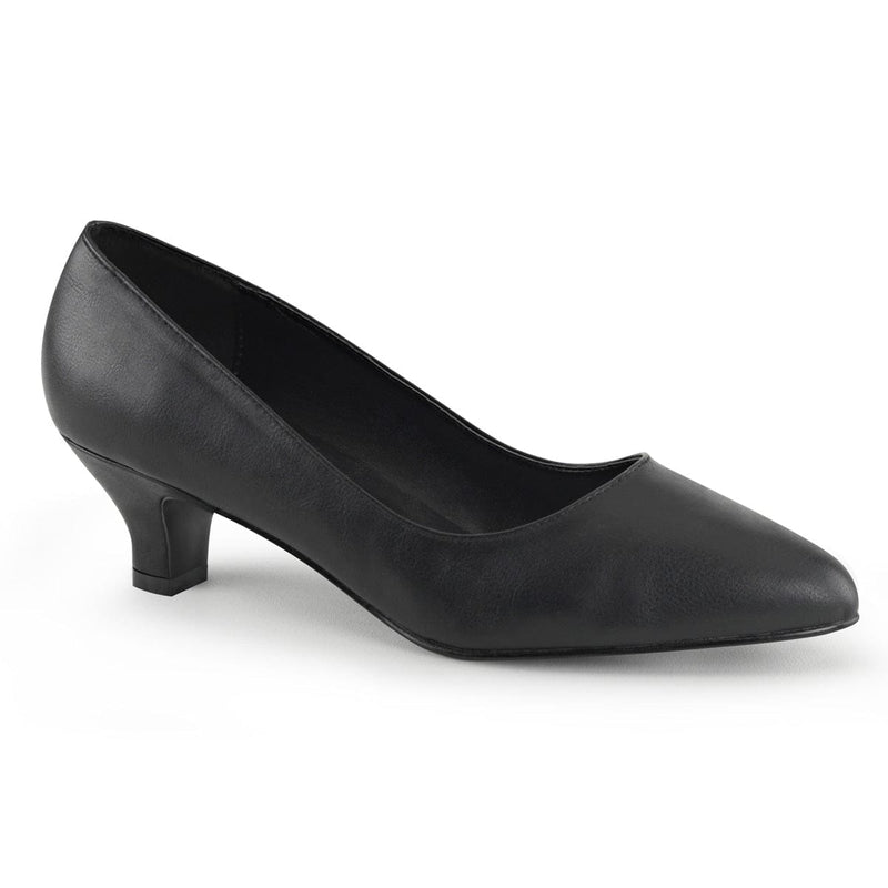 Pleaser Pink Label FAB-420 Pump (Black Faux Leather)