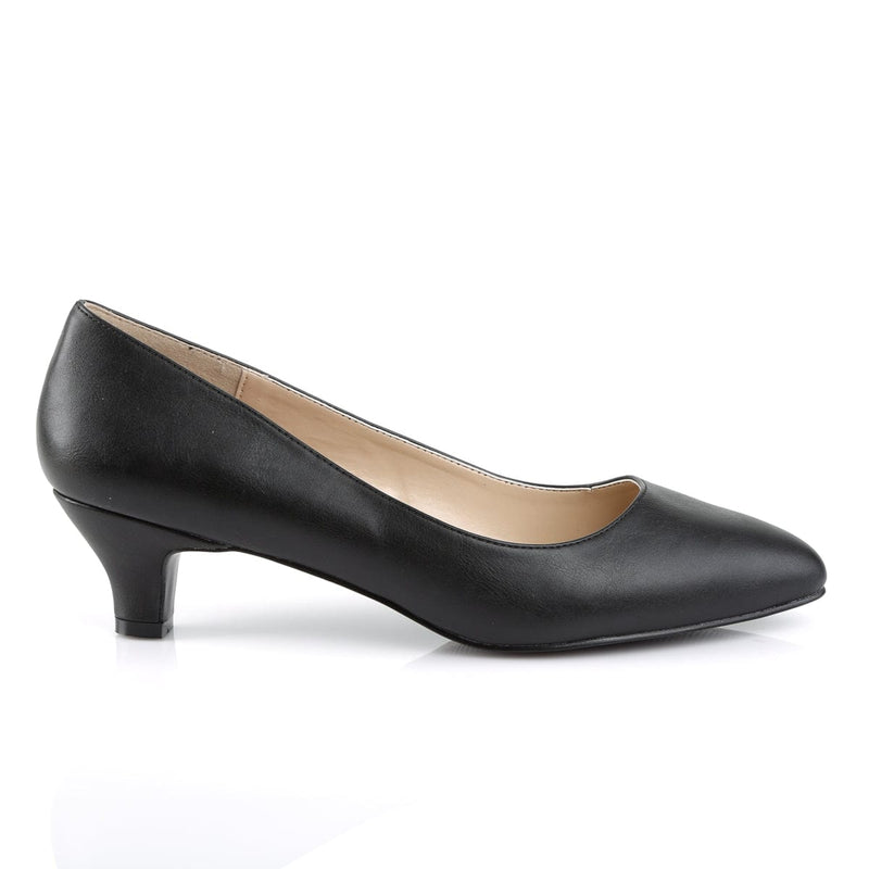 Pleaser Pink Label FAB-420 Pump (Black Faux Leather)