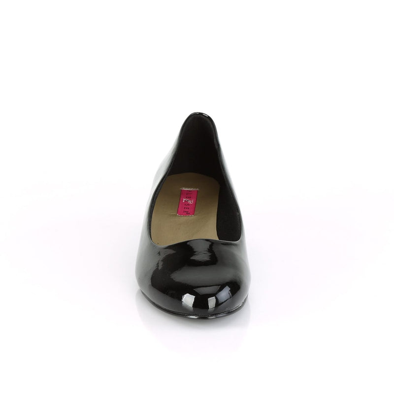 Pleaser Pink Label GWEN-01 Pump (Black Patent)