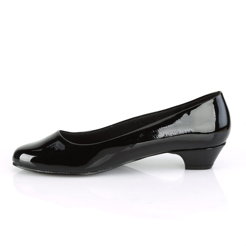 Pleaser Pink Label GWEN-01 Pump (Black Patent)