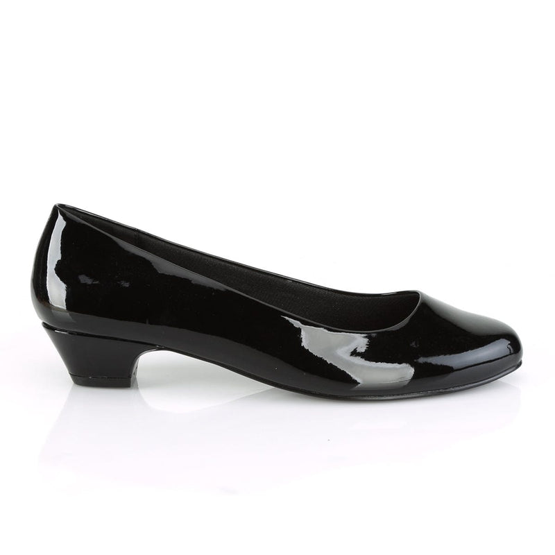 Pleaser Pink Label GWEN-01 Pump (Black Patent)