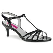 Pleaser Pink Label KITTEN-06 Sandal (Black Patent) 9