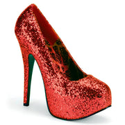 Pleaser Pink Label TEEZE-06GW Pump (Red Glitter)